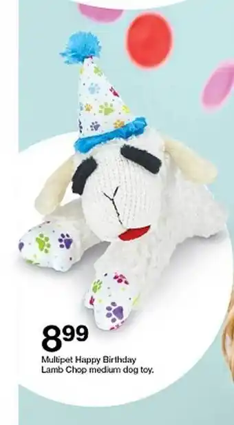 Target Multipet happy birthday lamb chop medium dog toy offer