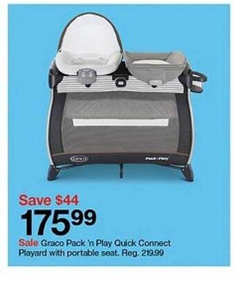 Target Graco pack'n play quick connect playard with portable seat offer
