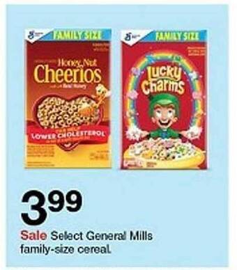Target General mills family size cereal offer