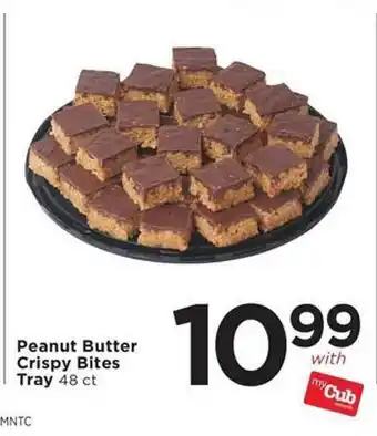 Cub Foods Peanut butter crispy bites tray offer