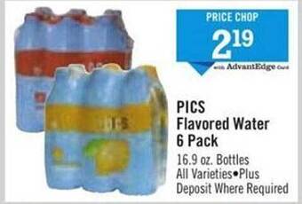 Price Chopper Pics flavored water 6 pack offer