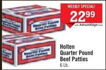 Price Chopper Holten quarter pound beef patties offer