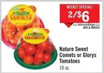 Price Chopper Nature sweet comets or glorys tomatoes offer