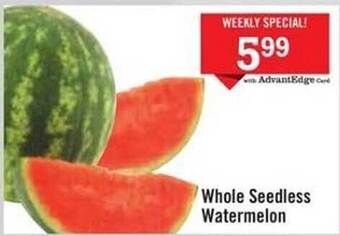 Price Chopper Whole seedless watermelon offer