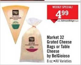 Price Chopper Market 32 grated cheese bags or table cheese by belgioioso offer