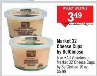 Price Chopper Market 32 cheese cups by belgioioso offer