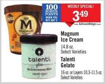 Price Chopper Magnum ice cream, talenti gelato offer