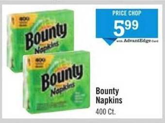 Price Chopper Bounty napkins offer