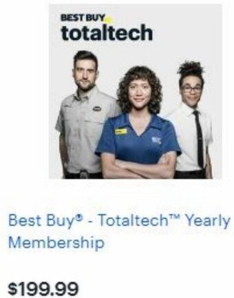 Best Buy Best Buy Totaltech Yearly Membership offer