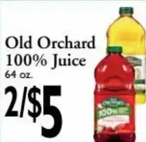 Harding's Markets Old Orchard 100% Juice 64 oz. offer