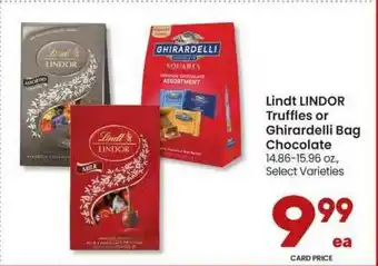 Tom Thumb Lindt Lindor Truffles Or Ghirardelli Bag Chocolate offer