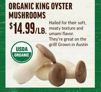 Central Market Organic King Oyster Mushrooms offer