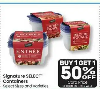 Tom Thumb Signature Select Containers offer