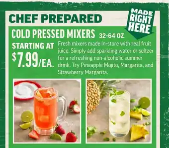 Central Market Chef Prepared Cold Pressed Mixers offer