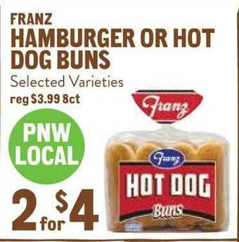 New Seasons Market Franz Hamburger Or Hot Dog Buns offer