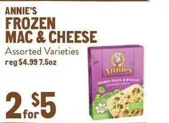 New Seasons Market Annie's Frozen Mac & Cheese offer