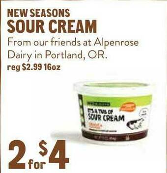New Seasons Market New Seasons Sour Cream offer