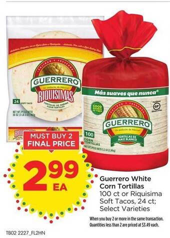 Foods Co Guerrero white corn tortillas offer