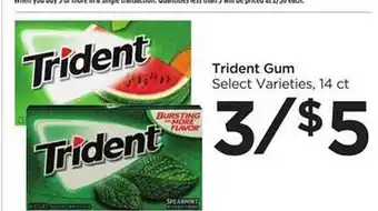 Foods Co Trident gum offer