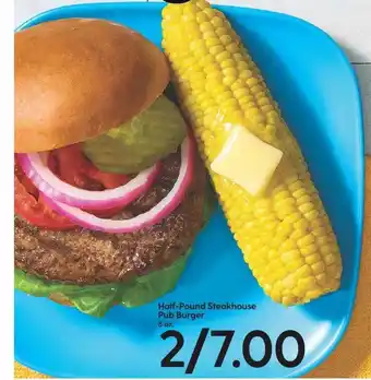 Hy-Vee Half-pound steakhouse pub burger offer