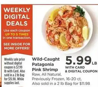 QFC Wildcaught patagonia pink shrimp offer