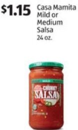 Aldi Casa Mamita Mild or Medium Salsa 24 oz offer