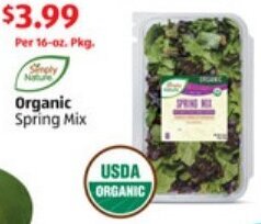 Aldi Organic Spring Mix offer
