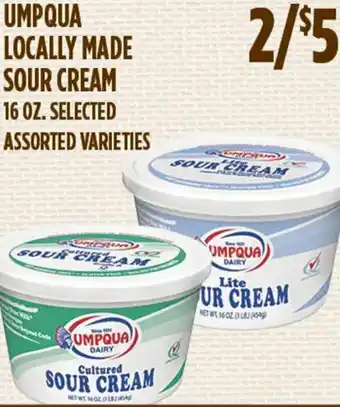 Chuck's Produce Umpqua Locally Made Sour Cream 16 Oz. Selected Assorted Varieties offer