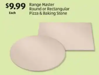 Aldi Range Master Round or Rectangular Pizza & Baking Stone offer