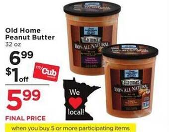 Cub Foods Old home peanut butter offer