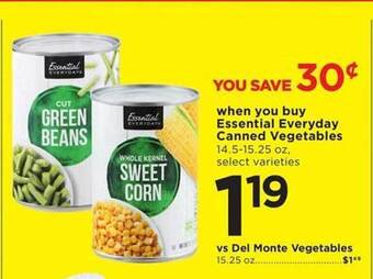 Cub Foods Essential everyday canned vegetables offer