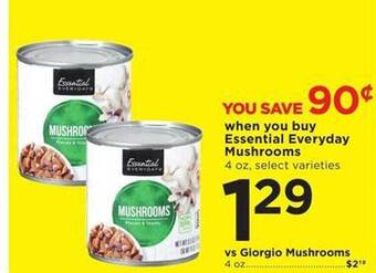 Cub Foods Essential everyday mushrooms offer