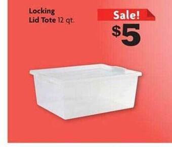 Family Dollar Locking lid tote offer