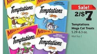 Family Dollar Temptations mega cat treats offer