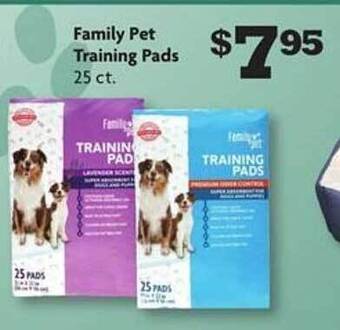 Family Dollar Family pet training pads offer