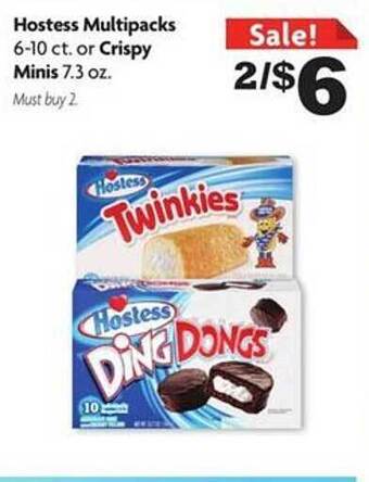 Family Dollar Hostess multipacks or crispy minis offer