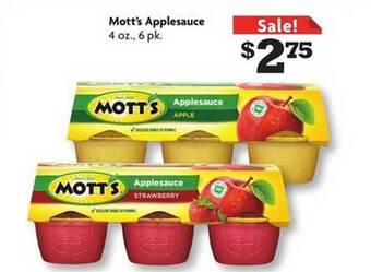 Family Dollar Mott's applesauce offer