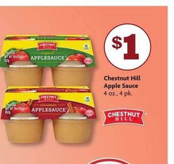 Family Dollar Chestnut hill apple sauce offer