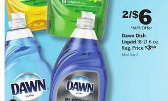 Family Dollar Dawn dish liquid offer