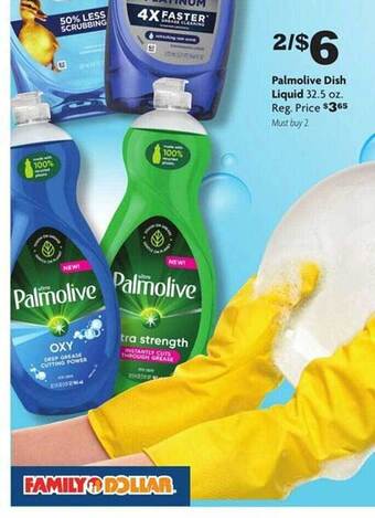 Family Dollar Palmolive dish liquid offer