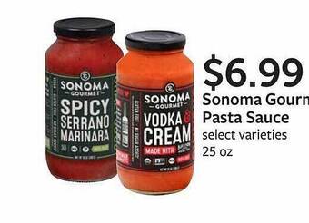 Fareway Sonoma gourmet pasta sauce offer