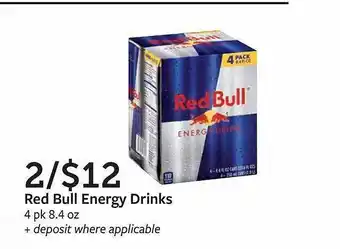 Fareway Red bull energy drinks offer