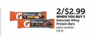 Fareway Gatorade whey protein bars offer