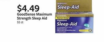 Fareway Goodsense maximum strength sleep aid offer