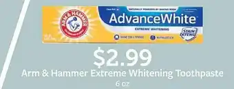 Fareway Arm & hammer extrme whitening toothpaste offer