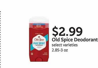 Fareway Old spice deodorant offer