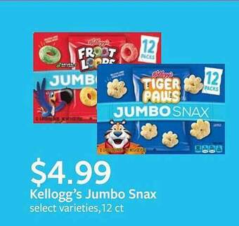 Fareway Kellogg's jumbo snax offer