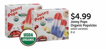 Fareway Jonny pops organic popsicles offer