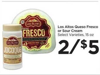Food 4 Less Los altos queso fresco or sour cream offer