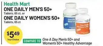 Health Mart Health mart one daily men's 50+ or one daily women's 50+ offer